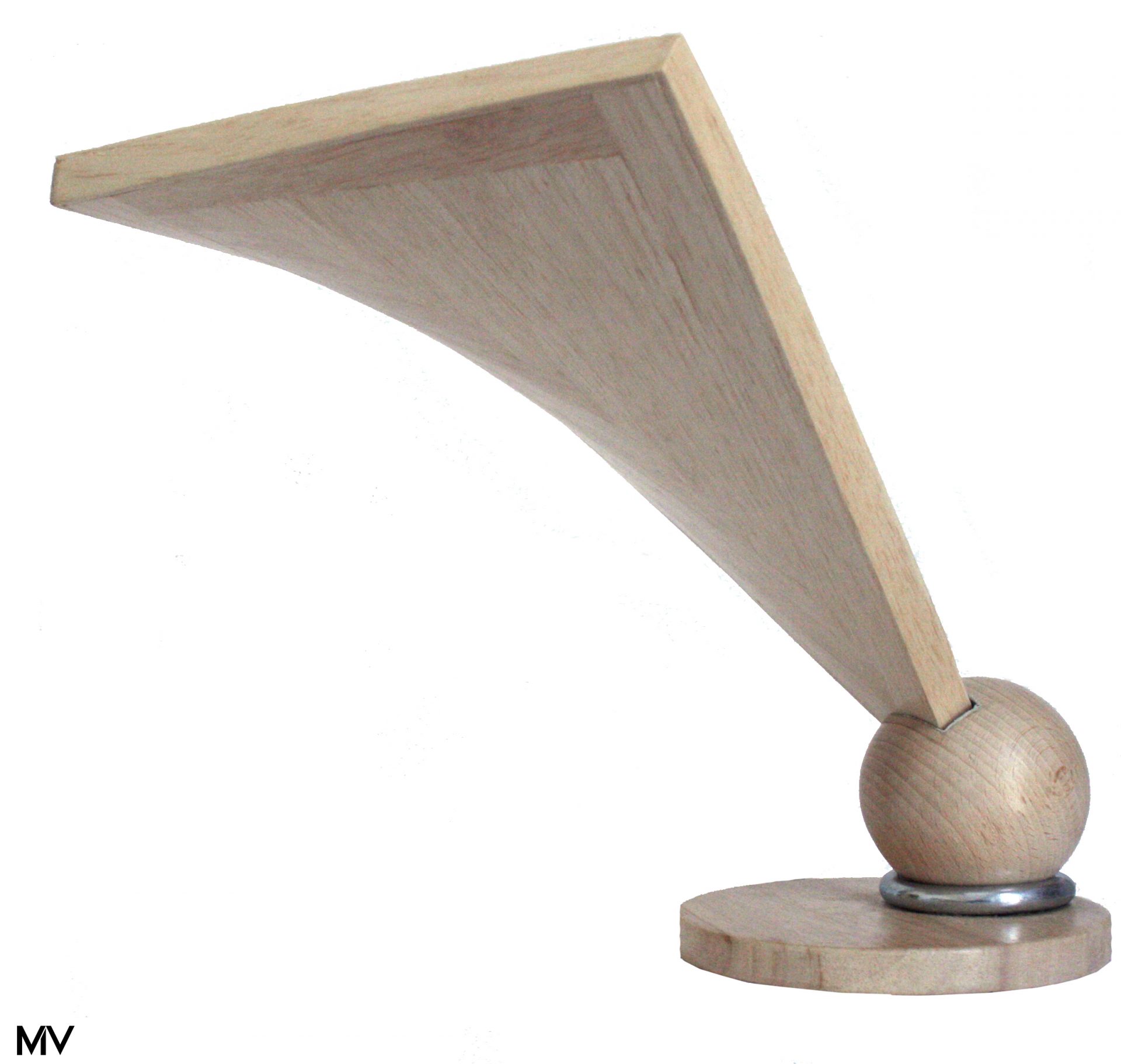 Voile parabole hyperbolique – Un quart de Voile de toiture en paraboloïde hyperbolique, structure sans charpente, remplissage polystyrène.